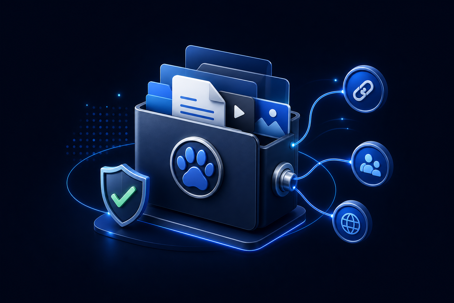 FilePaw secure file sharing illustration